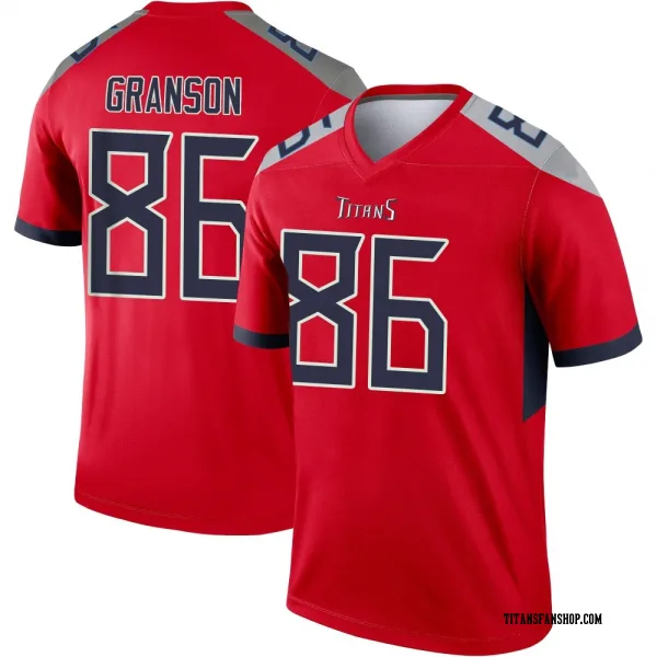 Men's Kylen Granson Tennessee Titans Legend Red Inverted Jersey