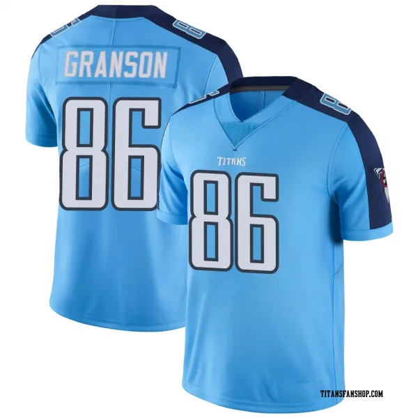 Men's Kylen Granson Tennessee Titans Limited Light Blue Color Rush Jersey