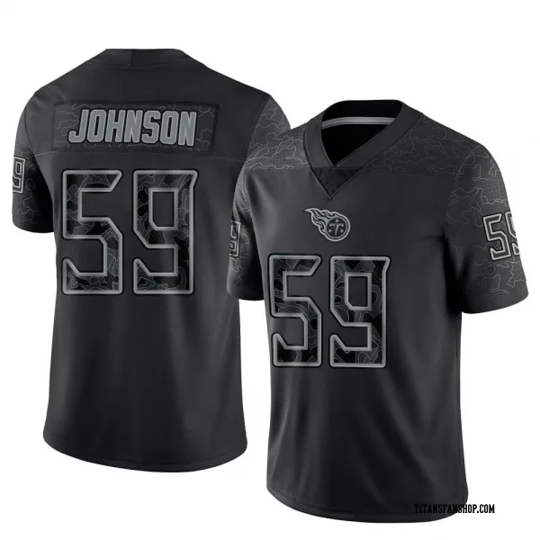 Men's Kyron Johnson Tennessee Titans Limited Black Reflective Jersey