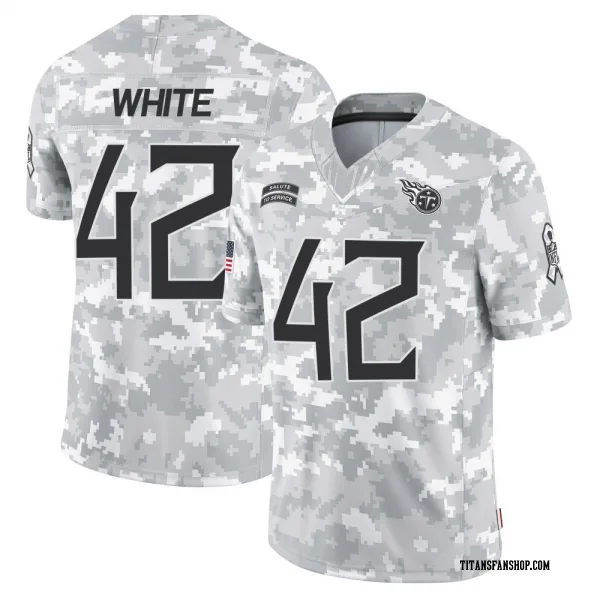 Men's Kyzir White Tennessee Titans Limited Arctic Camo 2024 Salute to Service Jersey