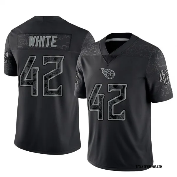 Men's Kyzir White Tennessee Titans Limited Black Reflective Jersey