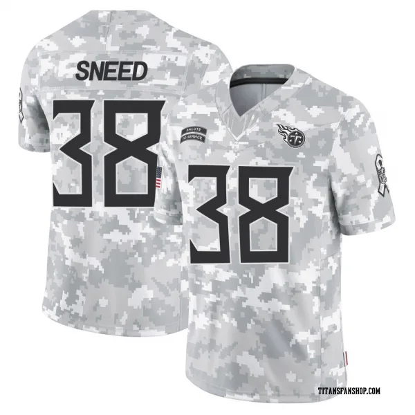 Men's L'Jarius Sneed Tennessee Titans Limited Arctic Camo 2024 Salute to Service Jersey