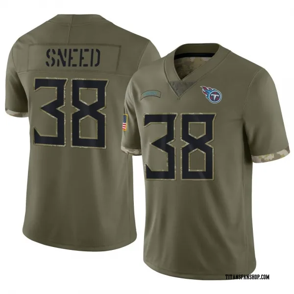 Men's L'Jarius Sneed Tennessee Titans Limited Olive 2022 Salute To Service Jersey