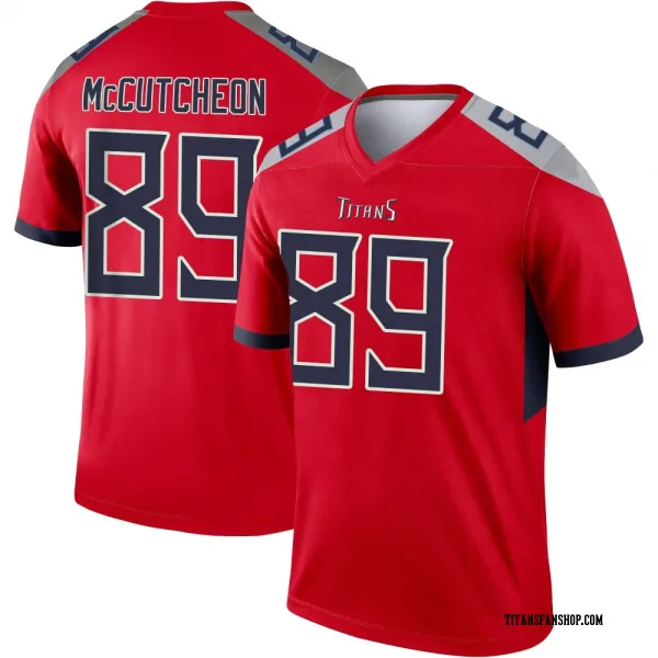Men's Lance McCutcheon Tennessee Titans Legend Red Inverted Jersey