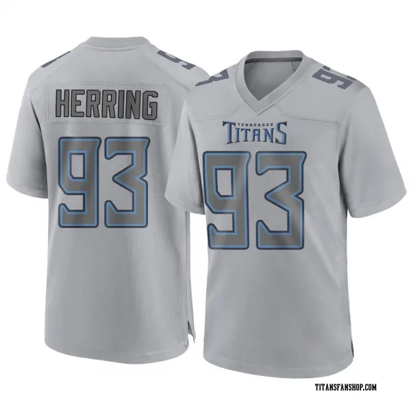 Men's Malik Herring Tennessee Titans Game Gray Atmosphere Fashion Jersey
