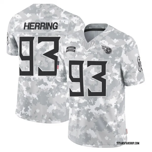 Men's Malik Herring Tennessee Titans Limited Arctic Camo 2024 Salute to Service Jersey