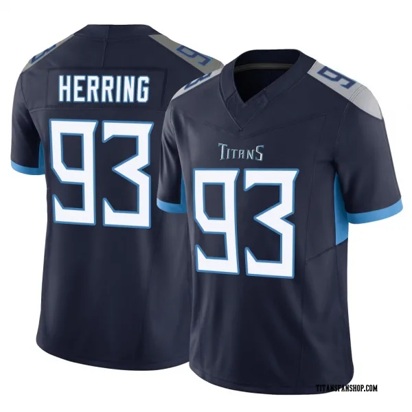 Men's Malik Herring Tennessee Titans Limited Navy Vapor F.U.S.E. Jersey