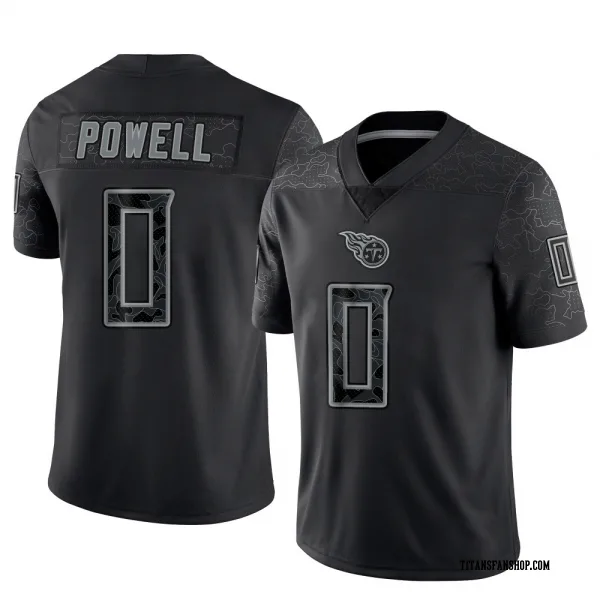 Men's Mani Powell Tennessee Titans Limited Black Reflective Jersey
