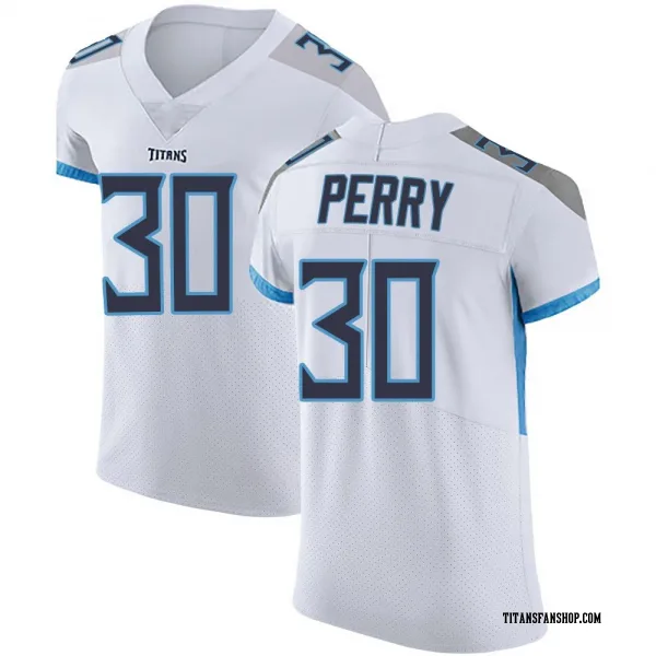 Men's Mark Perry Tennessee Titans Elite White Vapor Untouchable Jersey
