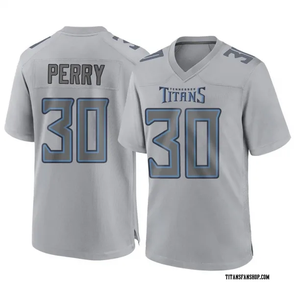 Men's Mark Perry Tennessee Titans Game Gray Atmosphere Fashion Jersey