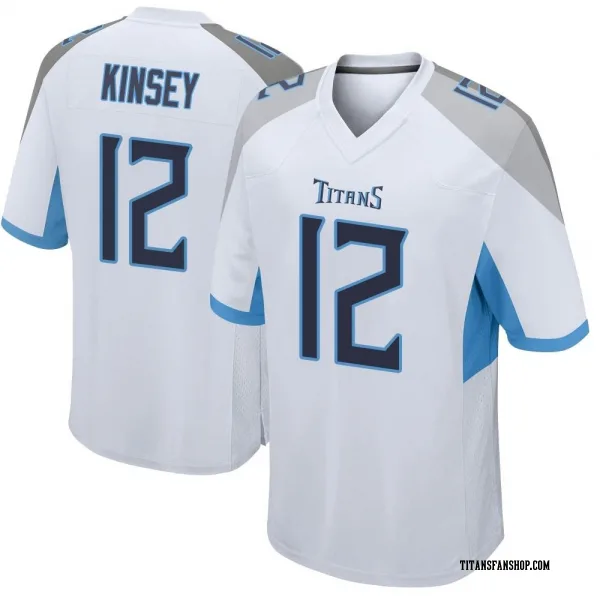 Men's Mason Kinsey Tennessee Titans Game White Jersey