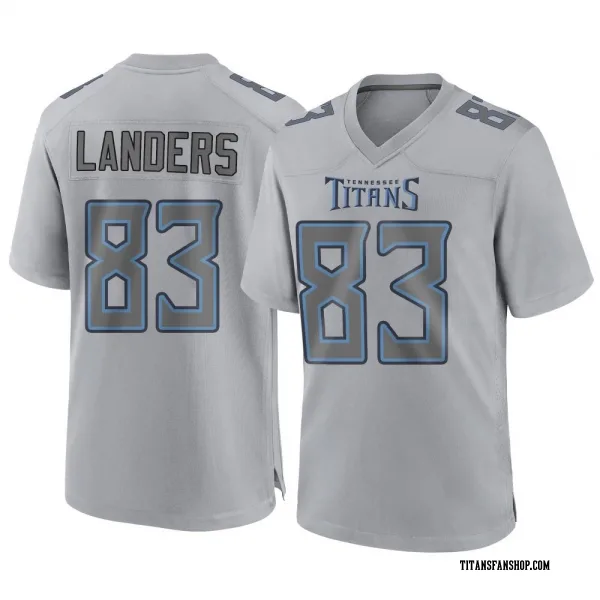 Men's Matt Landers Tennessee Titans Game Gray Atmosphere Fashion Jersey