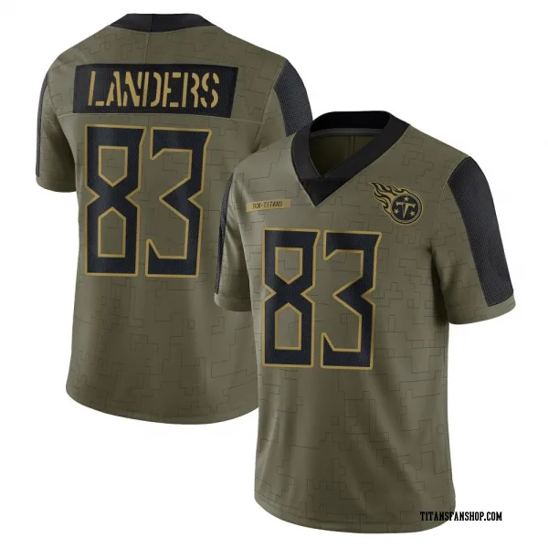 Men's Matt Landers Tennessee Titans Limited Olive 2021 Salute To Service Jersey