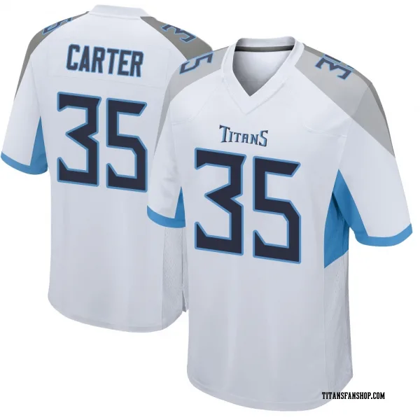 Men's Michael Carter Tennessee Titans Game White Jersey