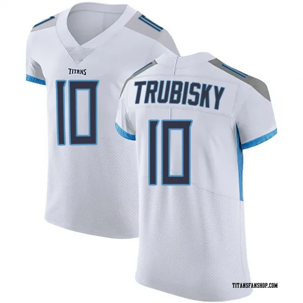 Men's Mitchell Trubisky Tennessee Titans Elite White Vapor Untouchable Jersey