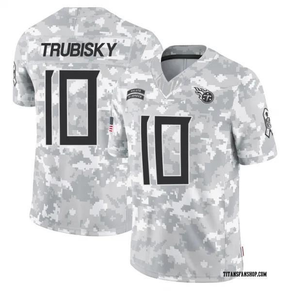 Men's Mitchell Trubisky Tennessee Titans Limited Arctic Camo 2024 Salute to Service Jersey