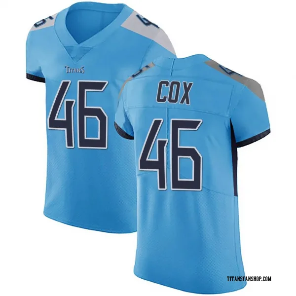 Men's Morgan Cox Tennessee Titans Elite Light Blue Team Color Vapor Untouchable Jersey