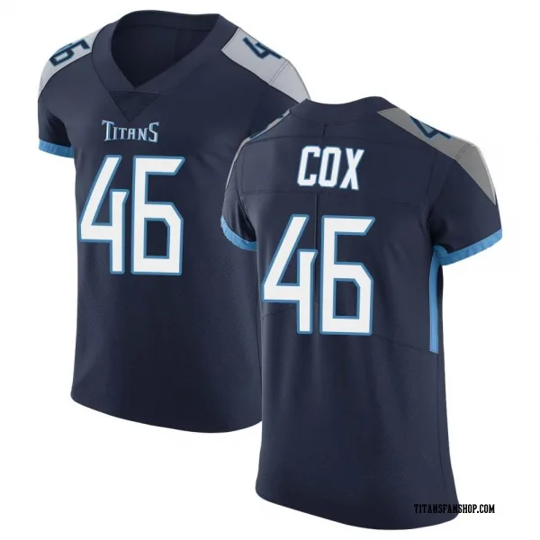 Men's Morgan Cox Tennessee Titans Elite Navy Vapor Untouchable Jersey