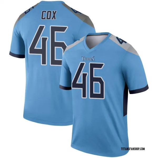 Men's Morgan Cox Tennessee Titans Legend Light Blue Jersey