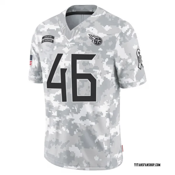 Men's Morgan Cox Tennessee Titans Limited Arctic Camo 2024 Salute to Service Jersey