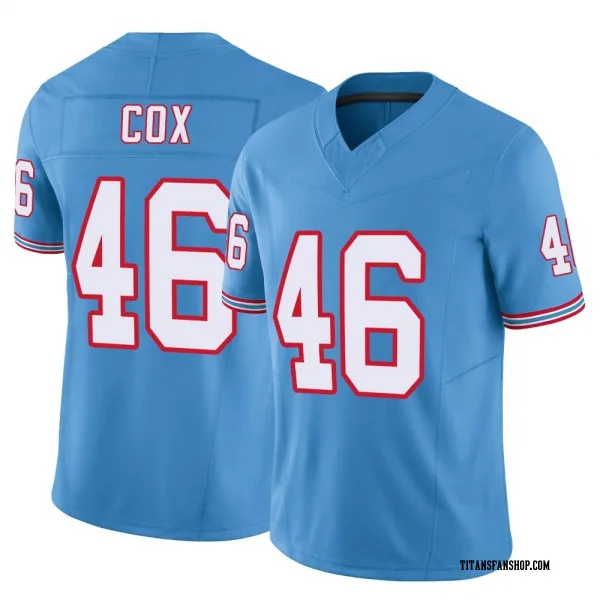 Men's Morgan Cox Tennessee Titans Limited Light Blue Vapor F.U.S.E. Jersey