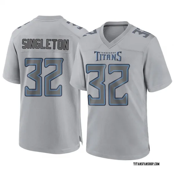 Men's Nicholas Singleton Tennessee Titans Game Gray Atmosphere Fashion Jersey