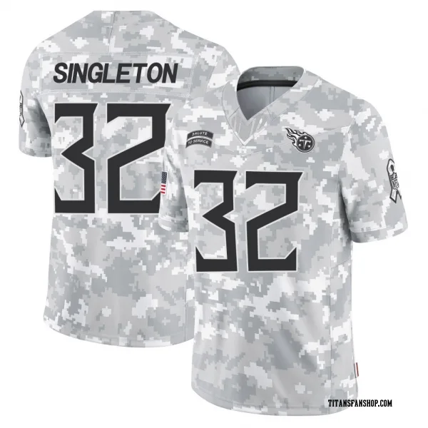 Men's Nicholas Singleton Tennessee Titans Limited Arctic Camo 2024 Salute to Service Jersey