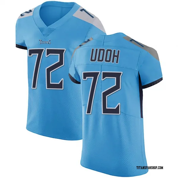 Men's Olisaemeka Udoh Tennessee Titans Elite Light Blue Team Color Vapor Untouchable Jersey