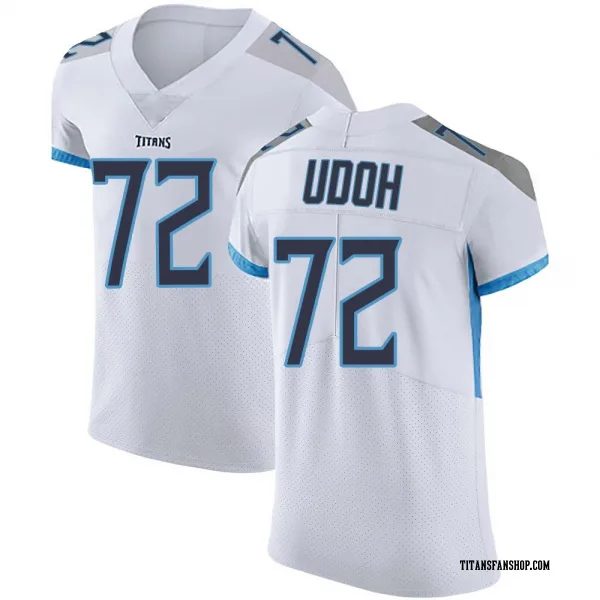 Men's Olisaemeka Udoh Tennessee Titans Elite White Vapor Untouchable Jersey