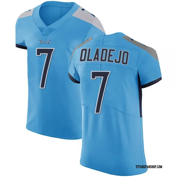 Men's Oluwafemi Oladejo Tennessee Titans Elite Light Blue Team Color Vapor Untouchable Jersey