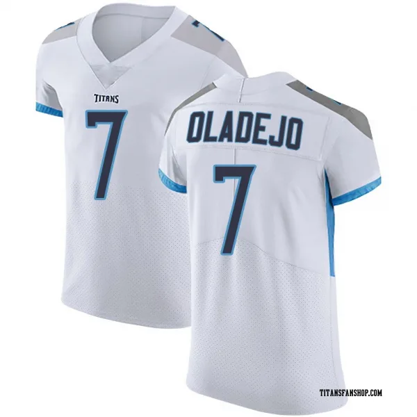 Men's Oluwafemi Oladejo Tennessee Titans Elite White Vapor Untouchable Jersey