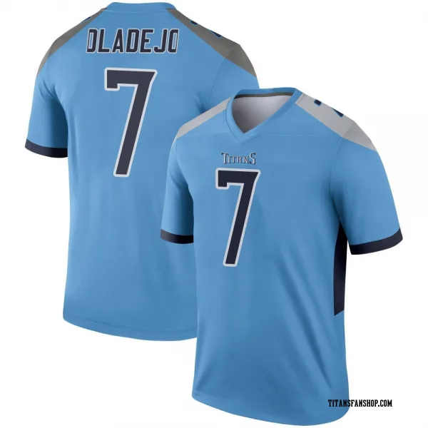 Men's Oluwafemi Oladejo Tennessee Titans Legend Light Blue Jersey