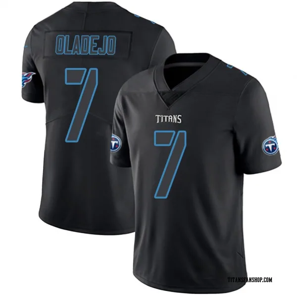 Men's Oluwafemi Oladejo Tennessee Titans Limited Black Impact Jersey