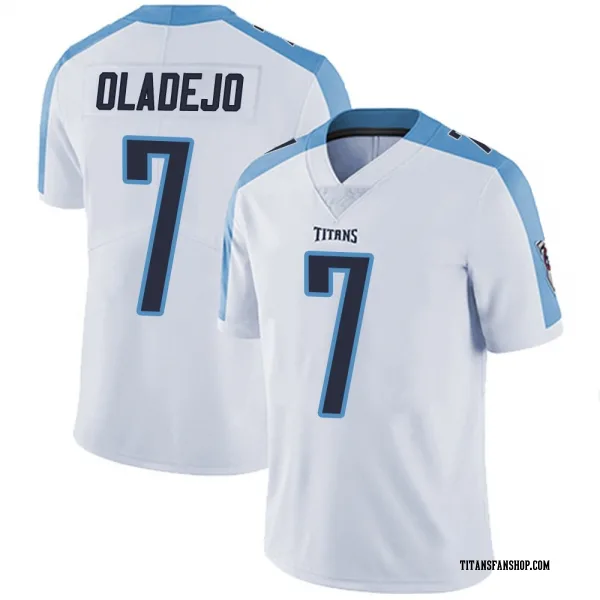 Men's Oluwafemi Oladejo Tennessee Titans Limited White Vapor Untouchable Jersey