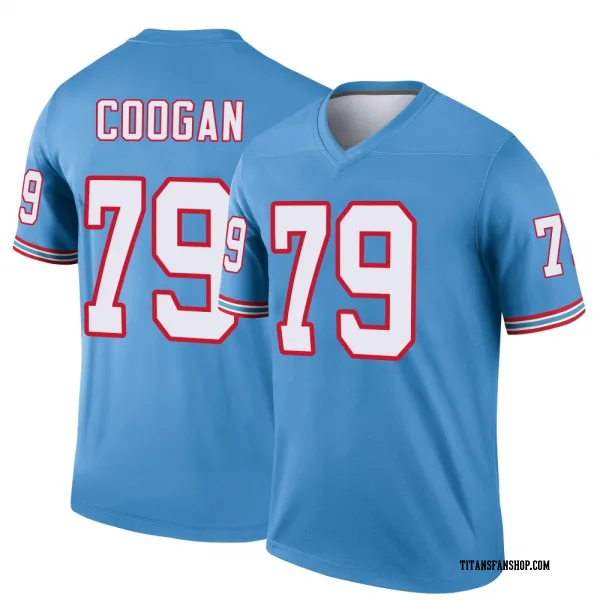 Men's Pat Coogan Tennessee Titans Legend Light Blue Oilers Throwback Jersey
