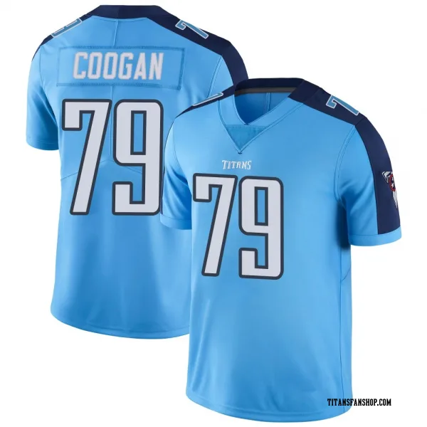 Men's Pat Coogan Tennessee Titans Limited Light Blue Color Rush Jersey