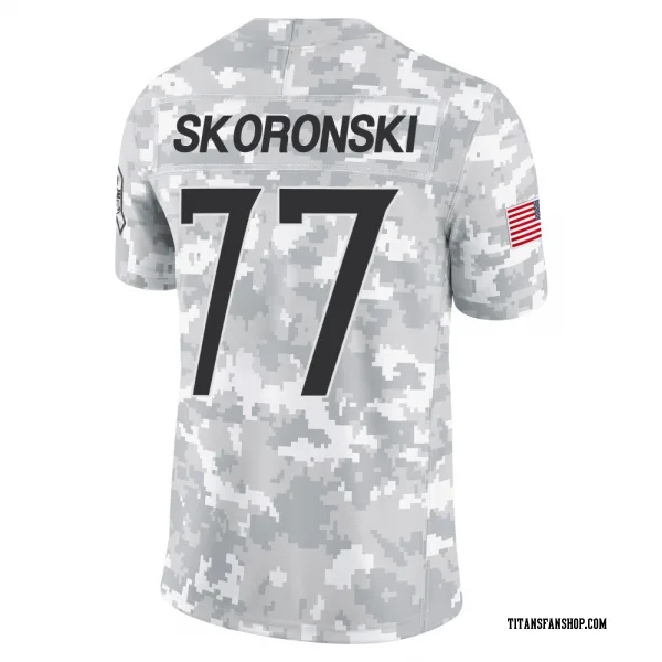 Men's Peter Skoronski Tennessee Titans Limited Arctic Camo 2024 Salute to Service Jersey
