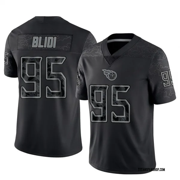 Men's Philip Blidi Tennessee Titans Limited Black Reflective Jersey