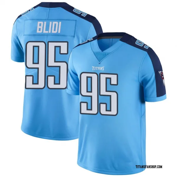 Men's Philip Blidi Tennessee Titans Limited Light Blue Color Rush Jersey