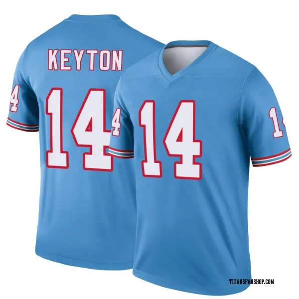 Men's Ramel Keyton Tennessee Titans Legend Light Blue Oilers Throwback Jersey