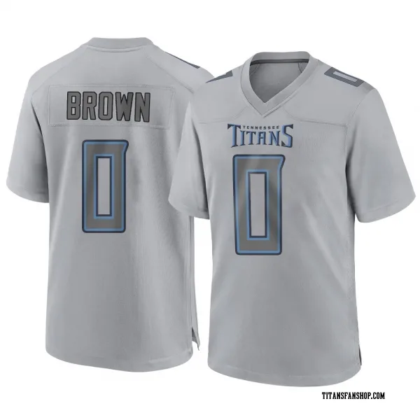 Men's Sean Brown Tennessee Titans Game Gray Atmosphere Fashion Jersey