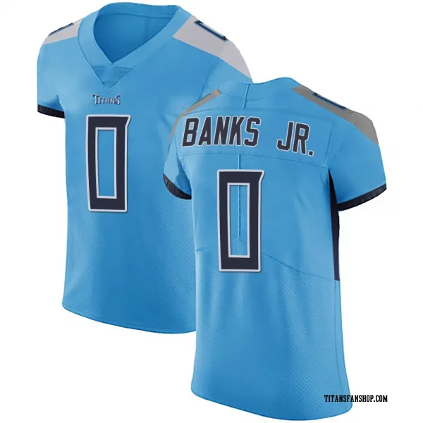 Men's Shad Banks Jr. Tennessee Titans Elite Light Blue Team Color Vapor Untouchable Jersey