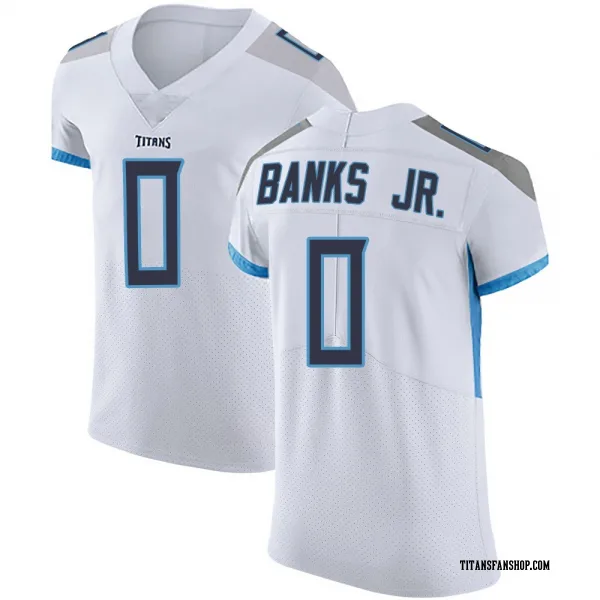 Men's Shad Banks Jr. Tennessee Titans Elite White Vapor Untouchable Jersey