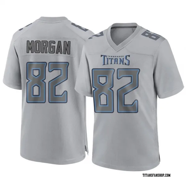 Men's Stanley Morgan Jr. Tennessee Titans Game Gray Atmosphere Fashion Jersey