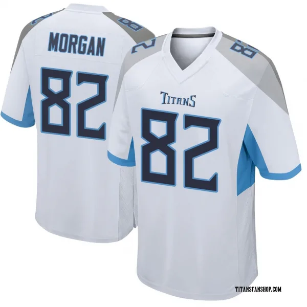Men's Stanley Morgan Jr. Tennessee Titans Game White Jersey