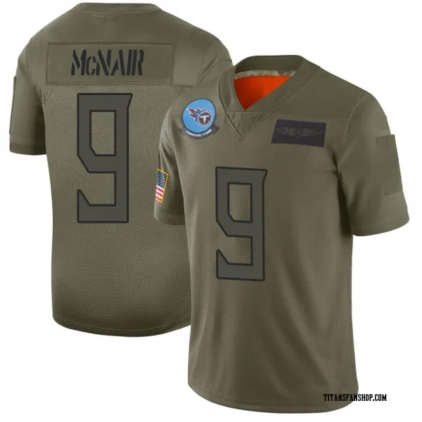 Men's Steve McNair Tennessee Titans Limited Camo 2019 Salute to Service Jersey