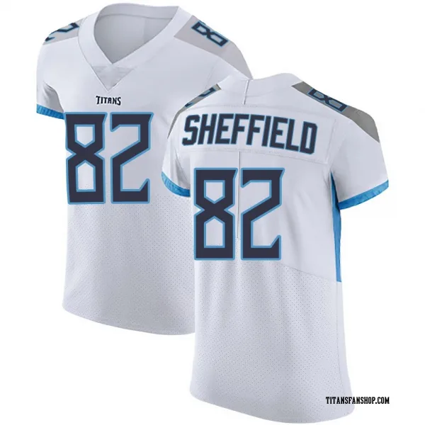 Men's TJ Sheffield Tennessee Titans Elite White Vapor Untouchable Jersey