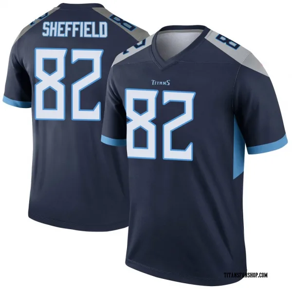 Men's TJ Sheffield Tennessee Titans Legend Navy Jersey