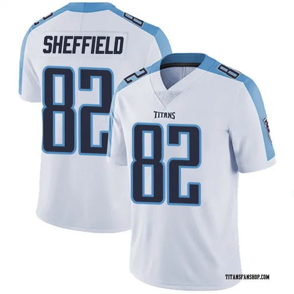 Men's TJ Sheffield Tennessee Titans Limited White Vapor Untouchable Jersey