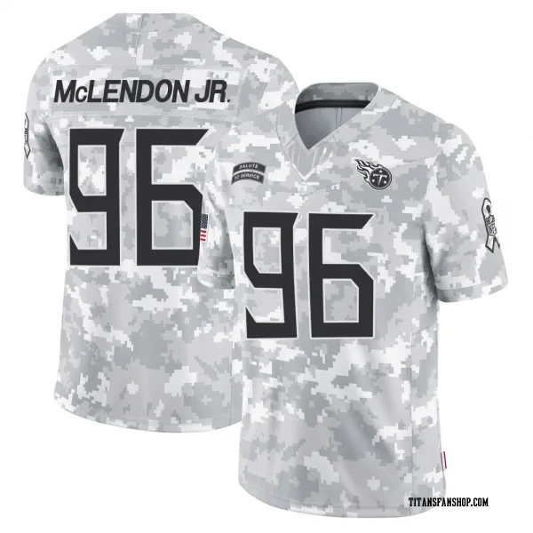 Men's TK McLendon Jr. Tennessee Titans Limited Arctic Camo 2024 Salute to Service Jersey
